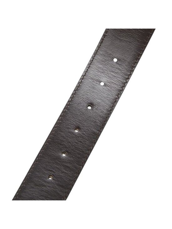 Gucci GG Pattern Interlocking Belt 90 36 Brown Leather